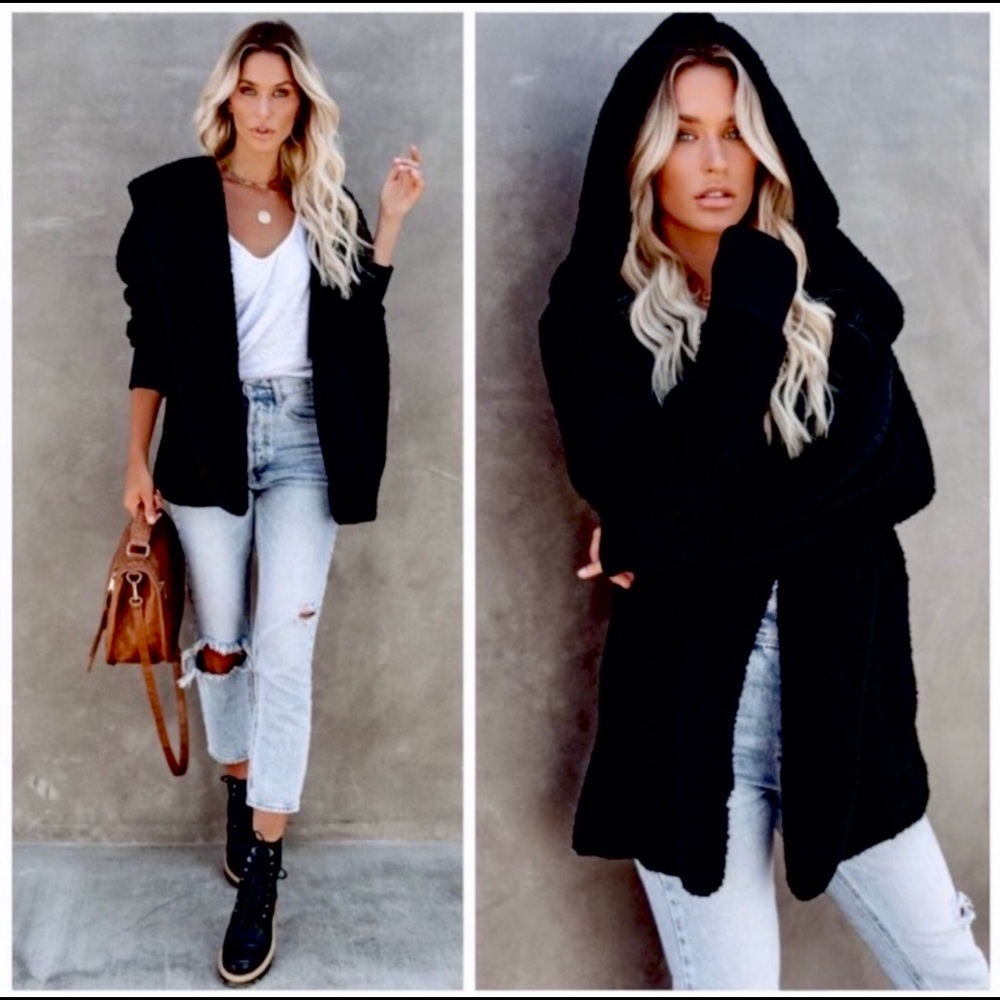 Plush Black Cardigan🎁🎁SALE🎁🎁🎁